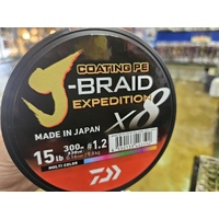 Daiwa J-Braid Expedition Braid Line Orange 300m 8lb